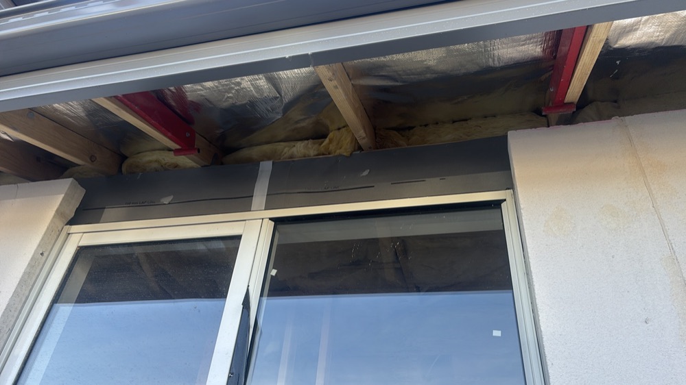 Infills above the windows incomplete at inspection, found during a lock-up inspection in Mickleham