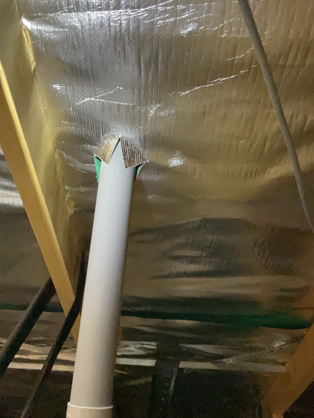 Roof penetrations not sealed with proper flashing, found during a pre-handover inspection in Mickleham