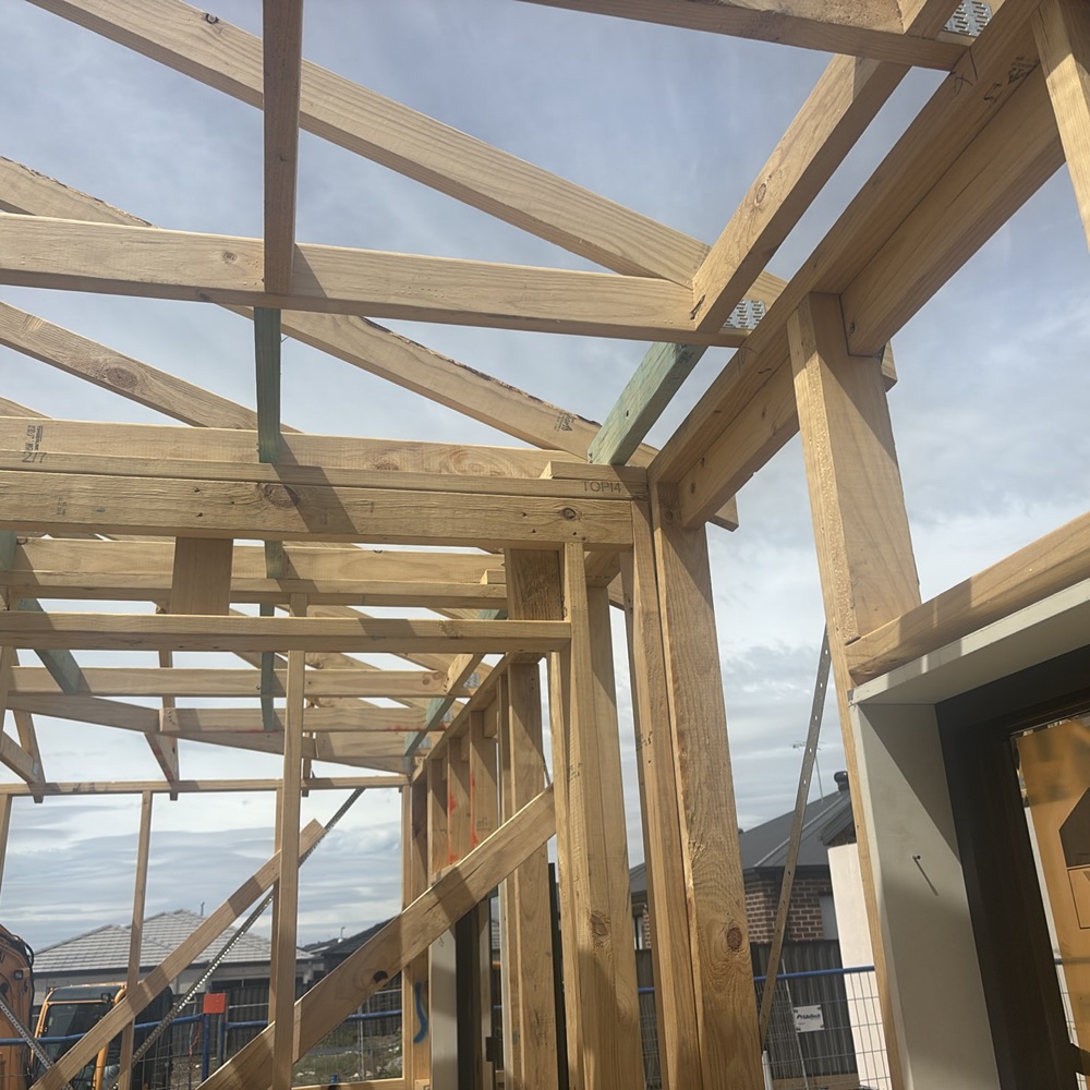Trusses bearing on walls not built to carry the load, found during a frame inspection in Mickleham